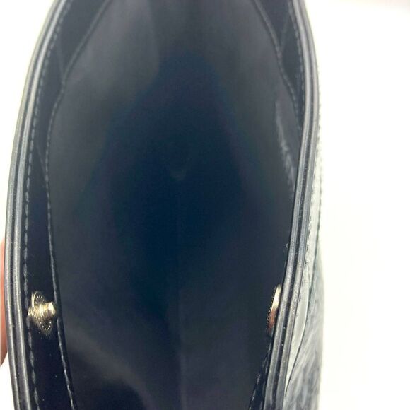 Redken Patent Snakeskin Print Black/Silver Clutch Like New - Picture 7 of 10